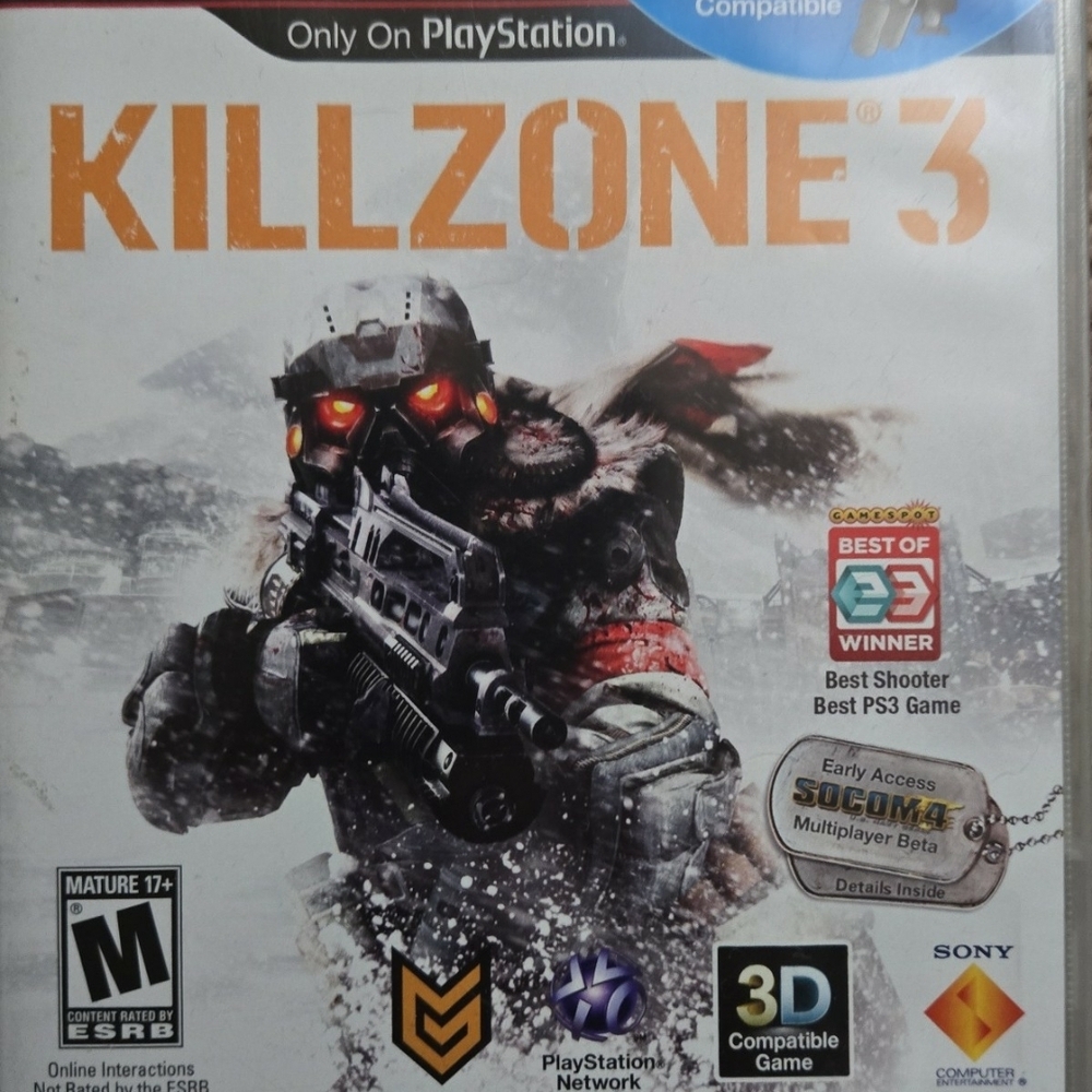 Killzone 3 Complete, Tested For Ps2.